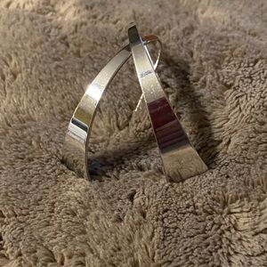 Modern Sculptural Silver Cuff Bracelet